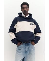 Pull&Bear - Hoodie Met Panelen Stwd Studio - Lyst
