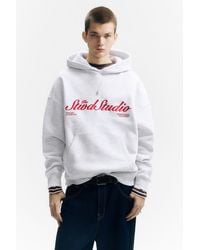 Pull&Bear - Felpa Con Cappuccio Stwd Studio - Lyst