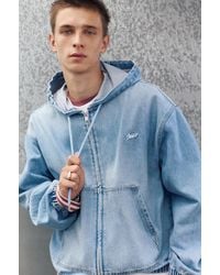 Pull&Bear - Giacca Di Jeans Con Cappuccio E Cerniera Stwd - Lyst