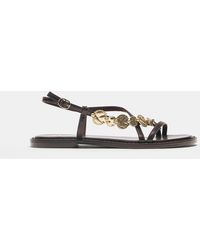 Pull&Bear - Flat Beaded Sandals - Lyst
