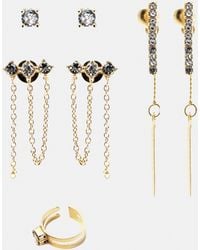 Pull&Bear - Pack Ohrringe Ear Cuff - Lyst