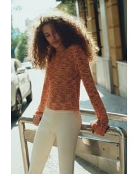 Pull&Bear - Pullover Mit Lockerem Strickmuster Und Space-Dye-Print - Lyst