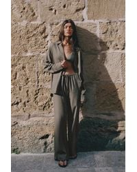 Pull&Bear - Flowy Trousers With Linen - Lyst