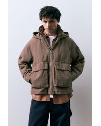 Pull&Bear - Worker Jacket With Embroidered Back - Lyst