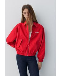 Pull&Bear - Embroidered Jacket - Lyst