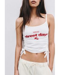 Pull&Bear - Strappy Top With Side Gathering - Lyst