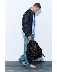 Pull&Bear - Suede Multipocket Backpack - Lyst