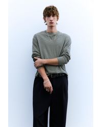 Pull&Bear - Long Sleeve Striped T-Shirt - Lyst
