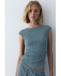 Pull&Bear - Crepe Top - Lyst