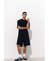 Pull&Bear - Textured Bermuda Sweatpants - Lyst