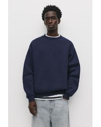 Pull&Bear - Basic Round Neck Sweatshirt - Lyst