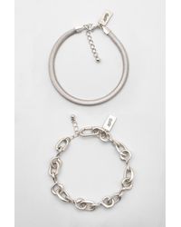 Pull&Bear - Pack Of 2 Chain Bracelets - Lyst