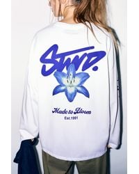 Pull&Bear - Stwd Flower Graphic T-Shirt - Lyst