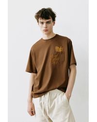 Pull&Bear - Boxy Fit Graphic Pocket T-Shirt - Lyst