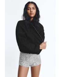 Pull&Bear - Shorts Mit Pailletten - Lyst