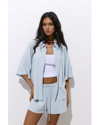 Pull&Bear - Linen Blend Shorts - Lyst