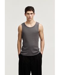 Pull&Bear - Ribbed Tank Top - Lyst