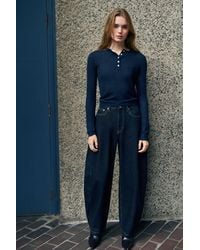 Pull&Bear - Fine-Knit Henley Jumper - Lyst