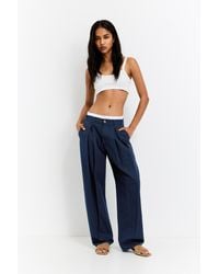 Pull&Bear - Bundfaltenhose Mit Boxershorts Am Bund - Lyst