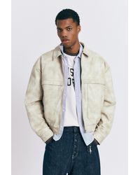 Pull&Bear - Leather Effect Jacket - Lyst