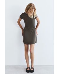 Pull&Bear - Short Mock Neck Dress - Lyst