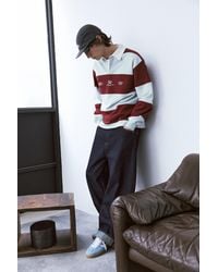 Pull&Bear - Gestreepte Polo Met Lange Mouw - Lyst