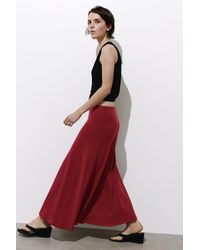 Pull&Bear - Flared Midi Skirt - Lyst