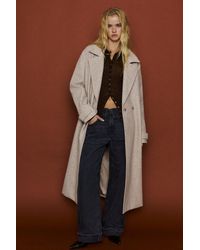 Pull&Bear - Long Belted Coat - Lyst