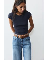Pull&Bear - Fitted Short Sleeve T-Shirt - Lyst