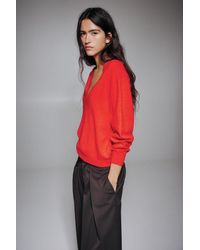 Pull&Bear - Basis Trui Met V-Hals - Lyst