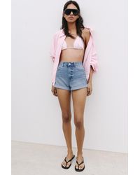 Pull&Bear - Short Jeans Mom Risvoltato - Lyst