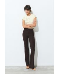 Pull&Bear - Mid-Rise Bootcut Trousers - Lyst