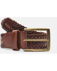 Pull&Bear - 100% Leather Braided Belt - Lyst