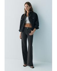 Pull&Bear - Baggy Jeans Met Panterprint En Studs - Lyst
