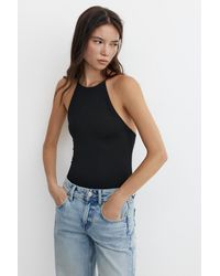 Pull&Bear - Halterneck Strappy Bodysuit - Lyst