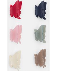 Pull&Bear - Set Di 6 Mini Pinze A Farfalla - Lyst