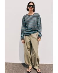 Pull&Bear - Oversize Long Sleeve Striped T-Shirt - Lyst