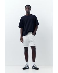 Pull&Bear - Ripped Denim Bermuda Shorts - Lyst