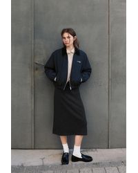 Pull&Bear - Soft-Touch Straight Midi Skirt - Lyst