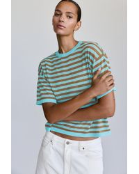 Pull&Bear - Striped Knit T-Shirt - Lyst