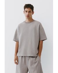 Pull&Bear - Interlock Short Sleeve Sweatshirt - Lyst