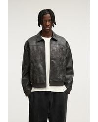 Pull&Bear - Boxy Fit Faux Leather Stwd Jacket With Embroidery - Lyst