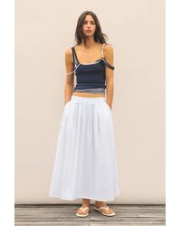 Pull&Bear - Long Poplin Skirt - Lyst