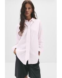 Pull&Bear - Gestreiftes Hemd Mit Krawatte - Lyst