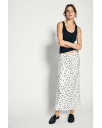 Pull&Bear - Satin Drawstring Midi Skirt - Lyst