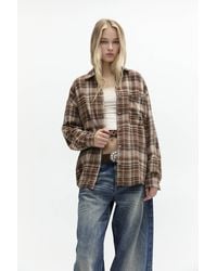 Pull&Bear - Oversize Checked Shirt - Lyst