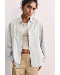 Pull&Bear - Chemise Rayée Brodée - Lyst