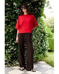 Pull&Bear - Flowing Trousers With Linen - Lyst