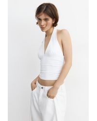 Pull&Bear - Halter Neck Top With Gathering - Lyst
