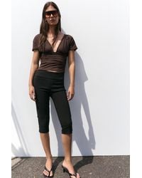 Pull&Bear - Gathered V-Neck Top - Lyst